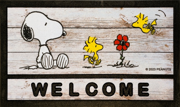 Felpudo Goma Peanuts Snoopy Welcome 40x68